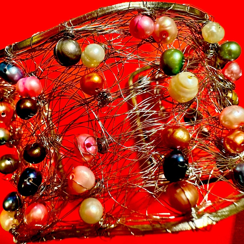(Believed To Be) Handmade Beaded Bangle Bracelet